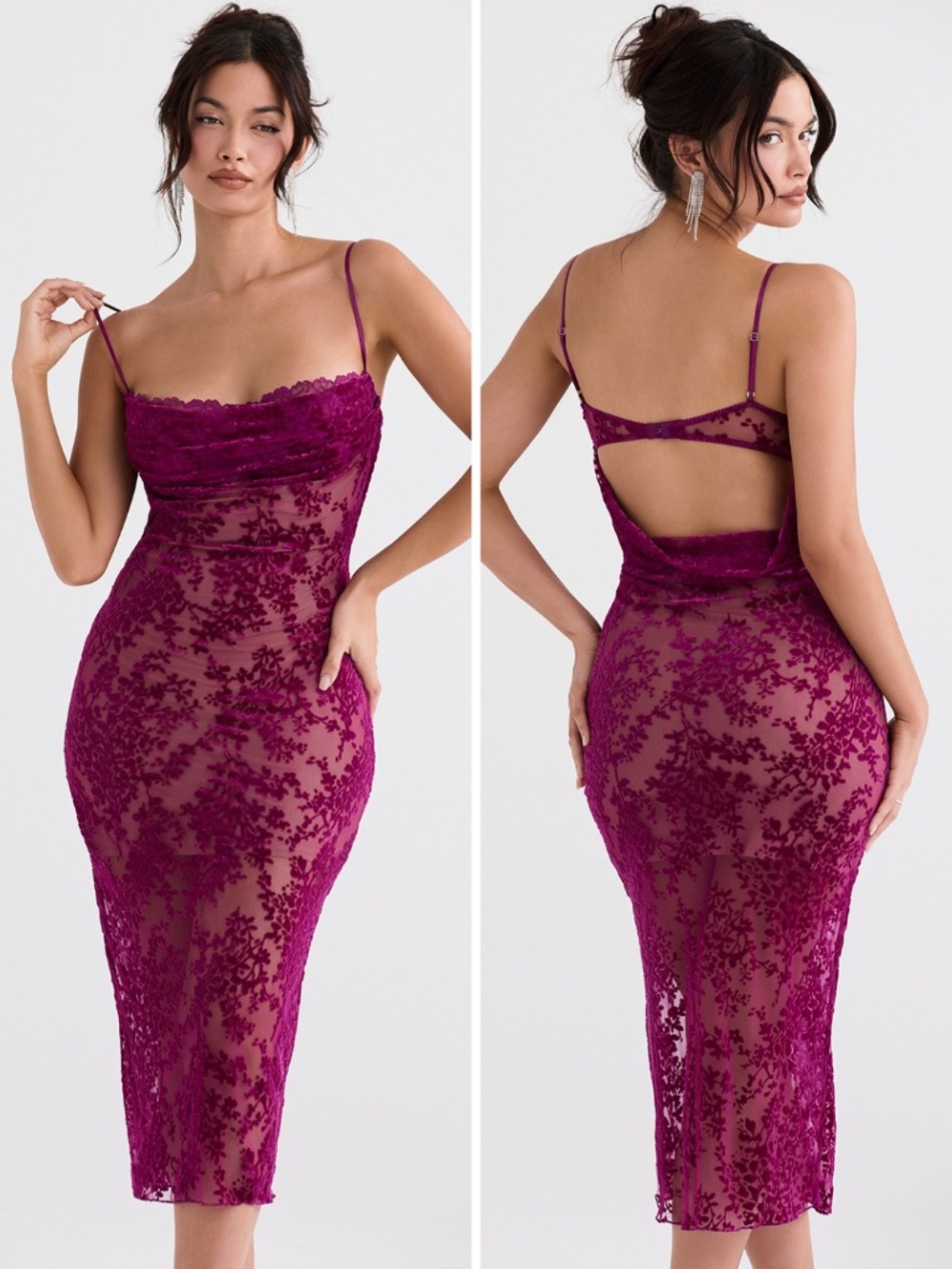 NEW House of CB Ione Dress Cranberry Large+ (XL)